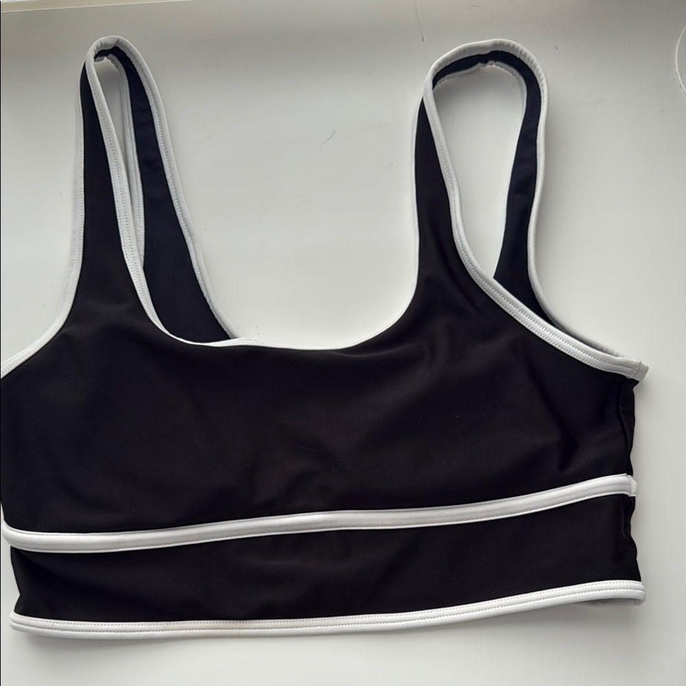 Black and White Women's Bathing Suit